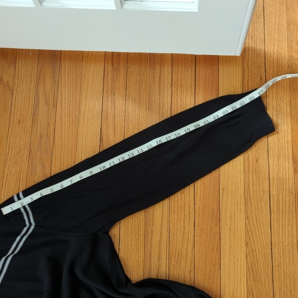 Banana Republic half zip black sweater with white stripes size XL - Picture 8 of 12